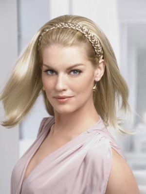 Straight 3/4 Wigs With Braided Headband