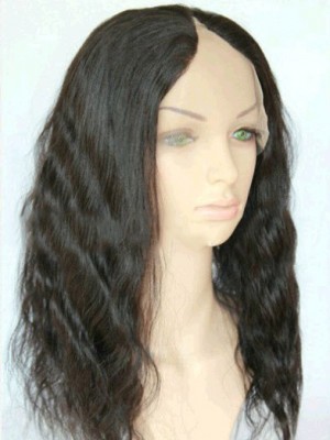 Fluffy Wavy Human Hair U Part Wig