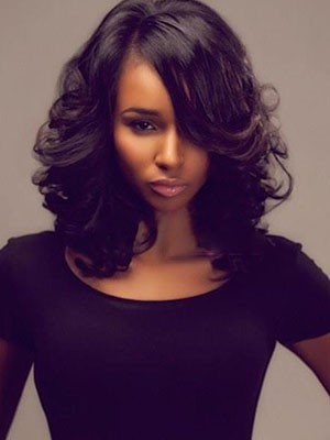 Magnificent Wavy Lace Front Synthetic Wig