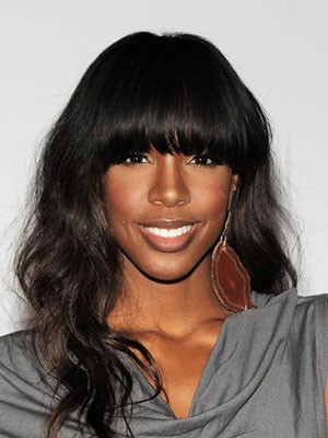 Shimmering Synthetic Wavy Capless Wig