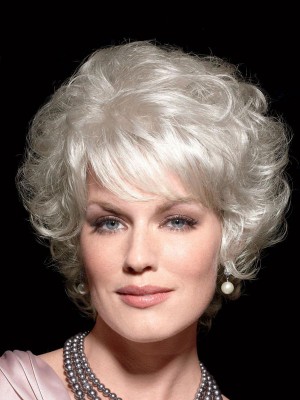 100% Hand-tied Comfortable Wig Gray Wig