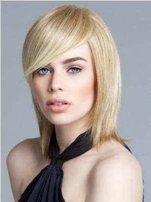 Attractive Human Hair Straight Capless Wig