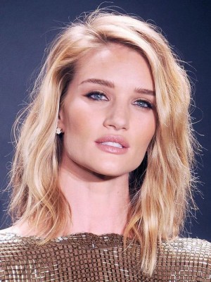 Shoulder Length Stylish Wavy Lace Front Synthetic Wig