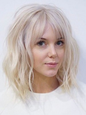 Chin Length Brilliant Wavy Capless Synthetic Wig