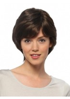 Modern Remy Human Hair Straight Capless Wig 