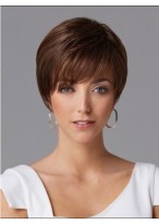 Capless Fashionable Short Straight Human Hair Wig 