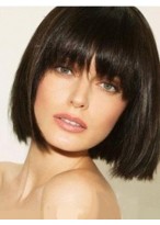 Remy Human Hair Modern Straight Capless Wig 