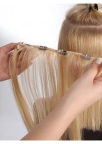 100% Human Hair 18 Inches Extensions with 4 pcs Clip 