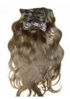 Custom 10 Pcs From 18" Wavy Clip In Full Head Set 