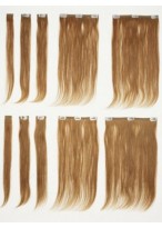 Straight 10 Pcs Clip In Human Hair Full Head Extensions 