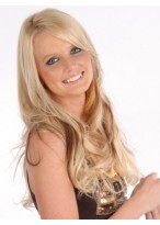 14" Full Head 6 Pcs Wavy Clip In Human Hair Extensions 