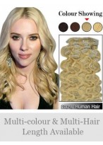 Custom 7Pcs From 14" Wavy Clip In Full Head Set 