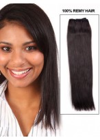 14" Medium Straight Human Hair Extension 