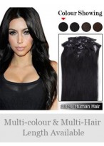 7 Pcs From 14" Straight Clip In Full Head Set 