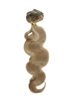 10 Pcs From 18" Sparkling Wavy Clip In Full Head Set 