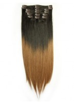 Cheap Dip Dye Clip-In Straight Hair 
