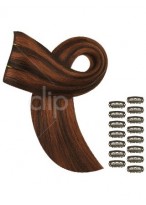16" Diy Set Simple Clip In Hair Extensions 