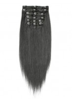 10 Pcs From 14" Natural Straight Clip In Full Head Set 