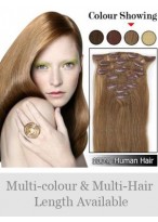 Fashion 7 Pcs From 14" Straight Clip In Full Head Set 