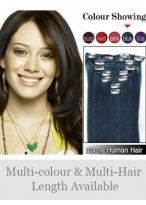 Straight 7 Pcs From 14" Clip In Full Head Set 