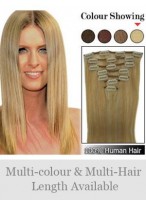 7 Pcs From 14" Clip In Full Head Set - Straight 