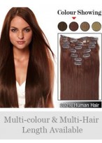 Chic 7 Pcs From 14" Straight Clip In Full Head Set 