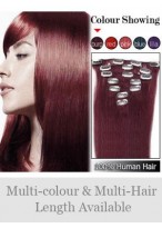 7 Pcs From 14" 2014 Straight Clip In Full Head Set 