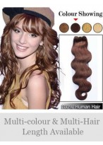 Charming Wavy Remy Hair Weft Extensions 