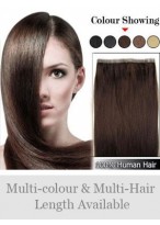 Straight 20" PU Skin Weft Remy Human Hair Extensions 