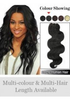 50" Width Wavy Full Head Remy Hair Extensions 