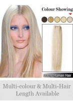 Straight No Clips Full Head Remy Hair Extensions 