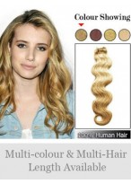 Charming Wavy Indian Remy Hair Weft Extensions 