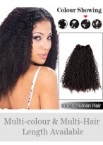 Curly 100% Human Hair Weft Extensions 