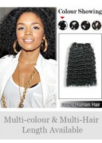 Indian Remy Hair Curly Weft Extensions 
