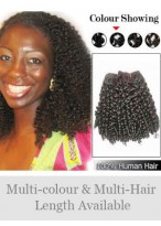Graceful Curly Indian Remy Hair Weft Extensions 