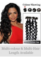 Perfect 20" 100% Human Hair Wavy Nail Tip Extensions 