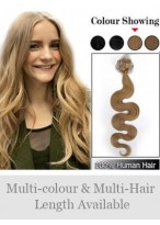 Wavy 20" 100% Human Hair Micro Loop Hair Extensions 