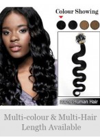 20" 100% Human Hair Wonderful Wavy Micro Loop Hair Extensions 