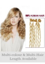 Beautiful 20" Nail Tip Wavy Remy Human Hair Extension 