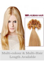 Glamorous 16" Nail Tip Straight Human Hair Extension 