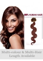 Charming 20" Nail Tip Wavy Human Hair Extension 