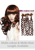 20" Natural Wavy Human Hair Nail Tip Extension 