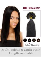22" Comfortable Straight Human Hair Nail Tip Extension 