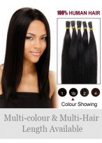 16" Natural Stick Tip Remy Human Hair Extensions 