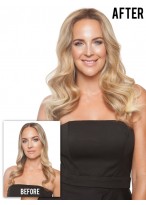 Natural Wavy Synthetic Clip in  Hairpieces 