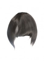 Neat Bang With Black Hair 