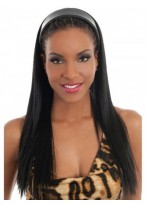 Shining Long Straight Synthetic Half Wig 