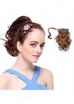 Graceful Synthetic Brown Wavy Ponytail 