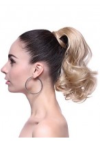 Synthetic Short Wavy Blonde Ponytail 