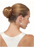 Brown Synthetic Updo With Pressure Clip 